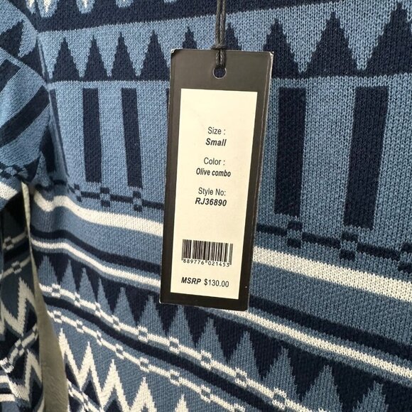 Romeo + Juliet Couture Blue Patterned Turtleneck Sweater Dress Womens Small NEW - Picture 4 of 7